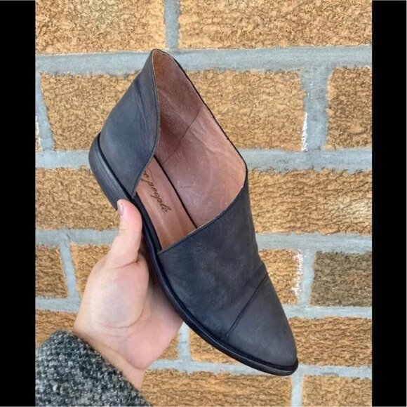 Free people Leather Slip-On BlockHeel Booties 6.5 - Picture 9 of 12